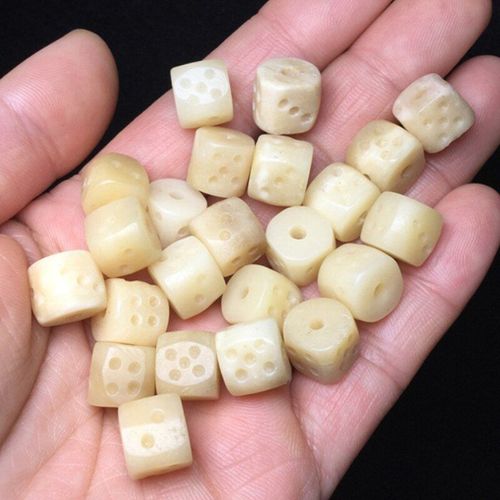 Bijoux En Os De Camée Véritable Pour Femme Et Homme, 2 Pièces De 10mm, Perles Carrées, Breloques, Dominos Galopants, Bracelet, Boucles D'oreilles, Diy