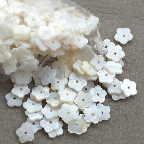 Pendentif En Nacre Blanche Pour Hommes Et Femmes, 10 Pièces, Coquille De Nacre, Fleur, Collier, Broche, Accessoires À Dos Plat, Fabrication De Bijoux