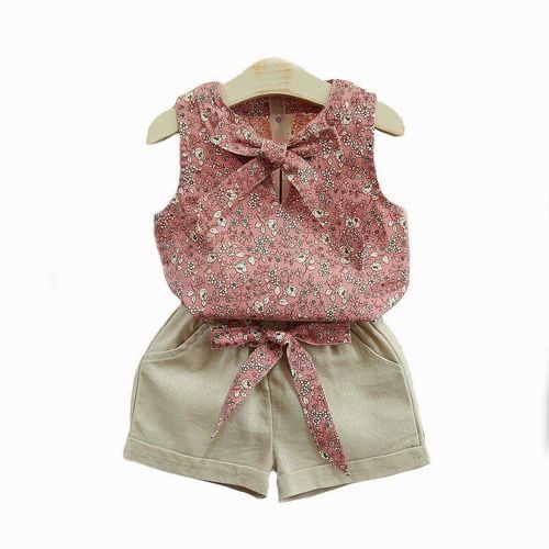 Ensemble De Vêtements D'été Pour Filles, Deux Pièces, Gilet Sans Manches, Décontracté, À La Mode, 2021