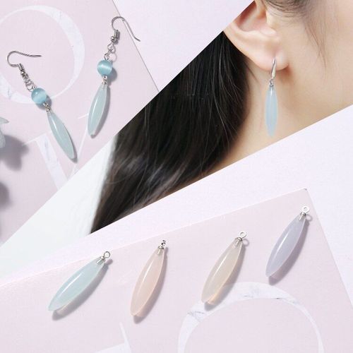 Pendentifs En Résine Imitation Jade Pour Filles, Boucles D'oreilles Faites À La Main, Breloques, Matériel, Bijoux, Accessoires, Trouver Des Composants, 10 Pièces