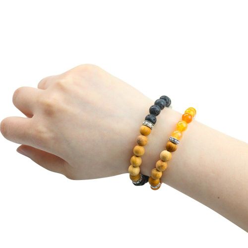 Bracelet Reiki En Bois Et Cristal Pour Hommes Et Femmes, Perle De Guérison, Aromathérapie, Parfum, Chakra, Yoga, Méditation, Bouddhisme, Bijoux