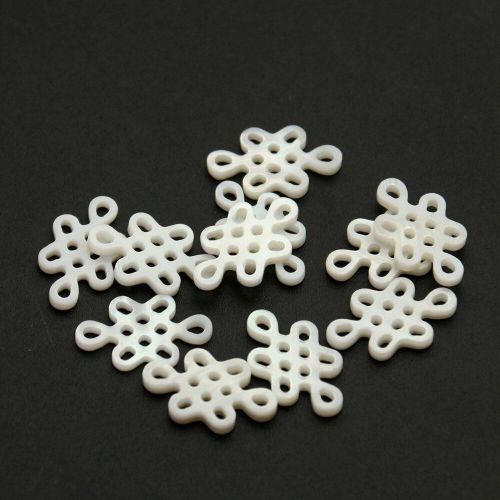 Breloque De N¿Ud Chinois En Coquille, Connecteur De N¿Ud En Nacre, Perles À Dos Plat, Pendentif Serpillière, Collier, Bracelet, Accessoire De Bijoux
