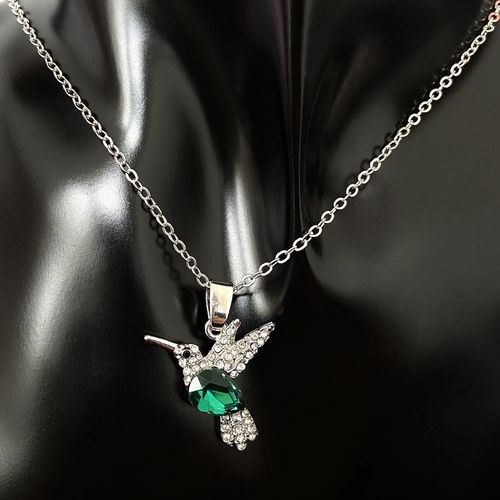 Collier Ras Du Cou Colibri Avec Cristal Vert De 9 2 5, Collier En Zircon Pour Mère, Cadeau, Bijoux
