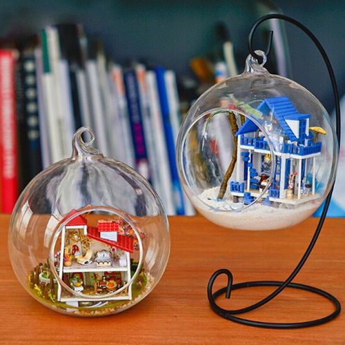 Bougeoir De Mariage, Cadeau De Noël, Chandelier Boule De Verre, Support De Suspension De Poupée Confus
