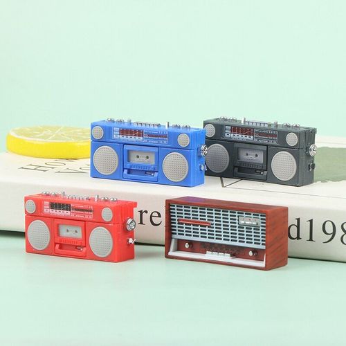 Enregistreur Radio Miniature Pour Maison De Poupée 1:12, À L'ancienne, Modèle Radio Rétro, Accessoires De Meubles, Jouets, Cadeaux Du Nouvel An, 2022