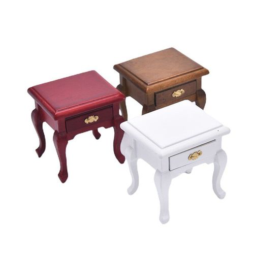 Maison De Poupée En Bois, Meubles Miniatures, Table De Chevet, Tiroirs, Table De Chevet, Liquidation, Cadeaux Du Nouvel An Les Plus Populaires, 2022