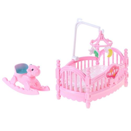 Lit De Poupée, Cheval De Troie, Accessoires De Scène De Jeu Miniatures Pour Chambre De Bébé, Berceau Pour Bébé, Accessoires Cheval De Troie