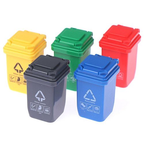 5 Pièces/Ensemble 1:12 Maison De Poupée Poubelle Miniature Modèle Accessoires Meubles Jouets