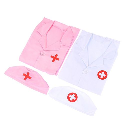 Manteau De Déguisement Unisexe Pour Enfants, Garçons Et Filles, Costume De Docteur Pour Halloween, Cosplay Avec Casquette, Ensemble D'outils De Jeu Pour Infirmières
