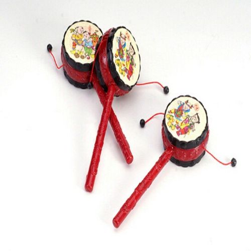 Ravissant Hochet Traditionnel Chinois, Tambour, Jouet Classique Pour Bébé