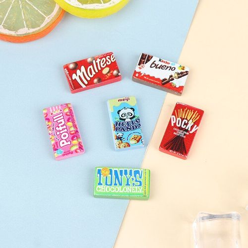 Mini Casse-Croûte De Bonbons Au Chocolat, Simulation, 5 Pièces, Casse-Croûte Miniature Pour Maison De Poupée