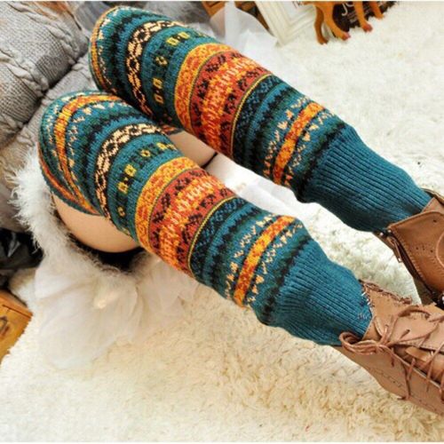 Jambières Au Dessus Du Genou Pour Femme, En Tricot Crochet, Bas De Legging, Couvre-Bottes Chauds, Hiver