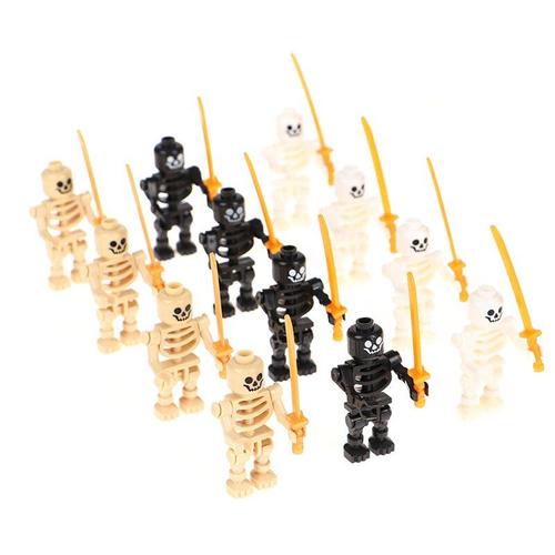 Bloc De Construction Squelette Soldat, 4 Pièces/Ensemble, Bras Droits/Bras Pivotants, Figurine Solide Pour Enfants
