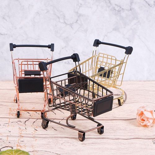 Mini Chariot De Shopping, Pour La Maison Ou Le Bureau, Pour Ranger Des Articles Divers, Ornements, Jouets Pour Enfants, Cadeau De Noël