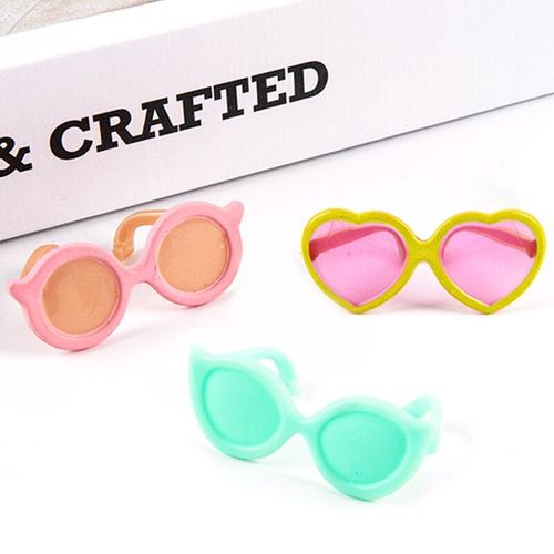Lunettes De Poupée 3.5cm, 2 Pièces, Accessoires À La Mode, Déguisement, Cadeau Pour Enfants Filles