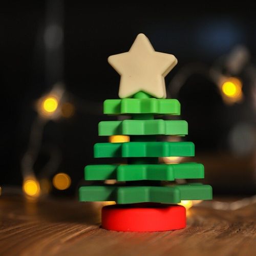 Ensemble De Blocs De Construction En Silicone, Arbre De Noël Jenga Montessori, Jouets Pour Bébé, Cadeaux De Noël, Jouets Éducatifs Intelligents