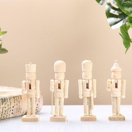 Poupée Casse-Noisettes En Bois, Peinture De Bricolage, Ornement De Noël, Soldat En Noyer, Artisanat, Ornement