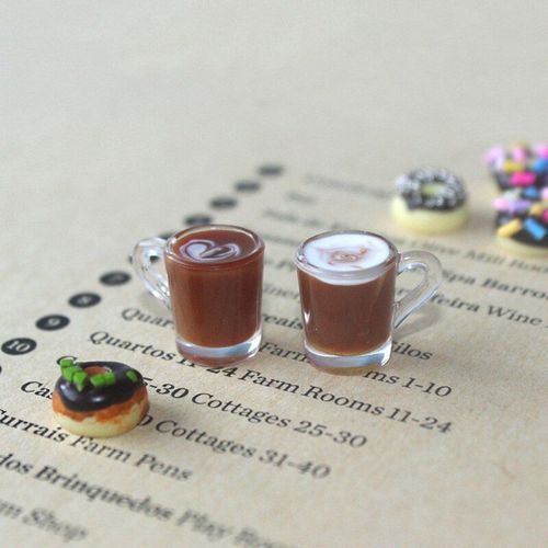 Maison De Poupée Avec Accessoires Miniatures, Mini Tasse À Café, Modèle De Jouet Pour Boisson, Décoration, 1/12