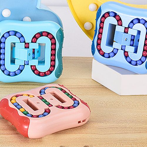 Cube Rotatif Magique De Doigt D'intelligence De Haricot, Jouet Éducatif De Disque Magique De Gyroscope De Doigt Pour Des Enfants