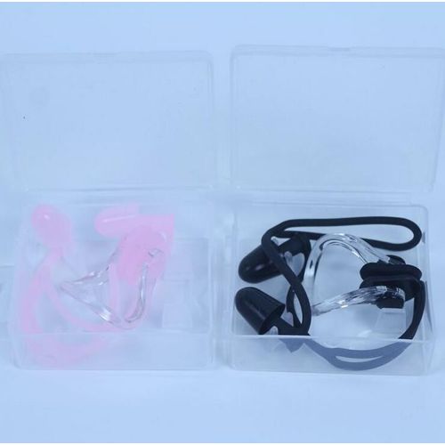 Ensemble De Pinces Nasales En Boîte, Bouchons D'oreilles Étanches, Pince-Nez Avec Corde, Produits De Natation Pour Adultes Et Enfants, Nouveau Style