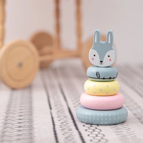 Jouets En Bois Montessori Pour Bébés, Tour À Empiler, Arc-En-Ciel, Animaux, Renard, Blocs En Bois, Apprentissage Précoce, Jouet Éducatif, Cadeaux