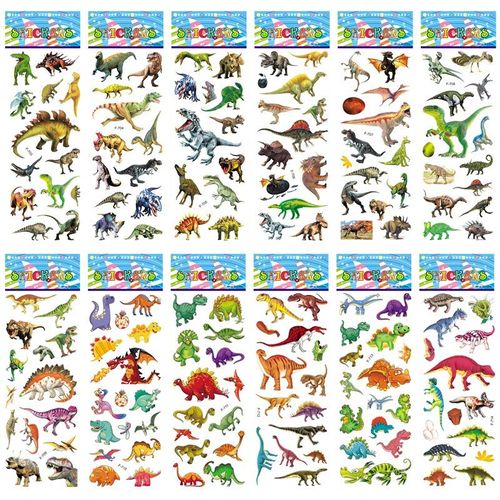 Autocollants Dinosaure 3d Pour Enfants, 10 Pièces/Lot, Étiquette De Journal Intime, Décoration Murale Pour La Maison,