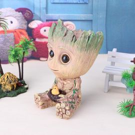 Pot De Fleurs Groot-Man Pour Bébé, Modèle De Stylo En Pvc, Figurine D'arbre, Mignon, Décoration De Bureau, Maison, Cadeau, Nouvelle Collection