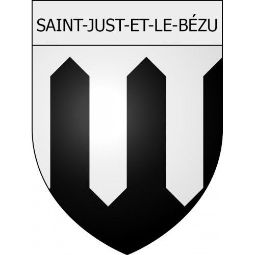 Saint-Just-Et-Le-Bézu 11 Ville Stickers Blason Autocollant Adhésif - 8 Cm