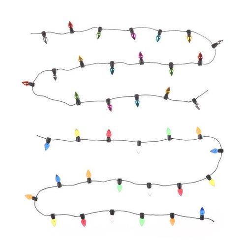 Maison De Poupée 0.5m 1/12 Une Chaîne De Lumières De Noël En Plastique Multicolores