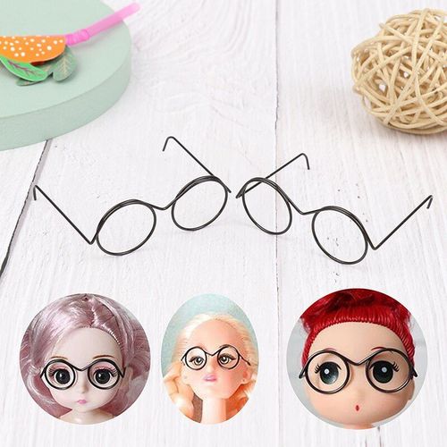 Lunettes De Poupée Rétro Cool, Monture Ronde, Sans Lentilles, À La Mode, Les Plus Populaires, Prix Le Plus Bas, Cadeaux Du Nouvel An, 1/2/5/10 Pièces, 2022