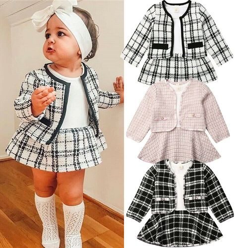 Ensemble De Vêtements Pour Bébés Filles, Veste Et Jupe Élégantes, Costume 2 Pièces Pour Fête D'anniversaire, Nouvelle Collection 2020