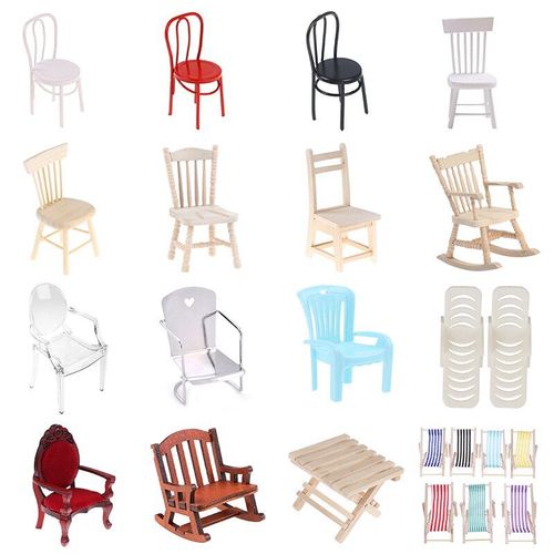 Chaise De Plage Miniature Pour Maison De Poupée 1:12, Meubles En Fer, Fauteuil De Poupée 1/6, Décoration De Maison De Poupée À Faire Soi-Même