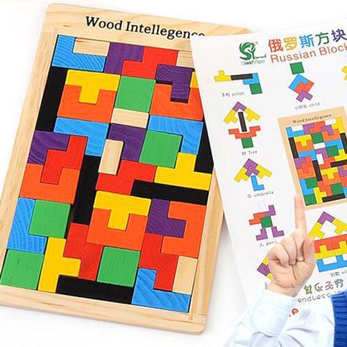 Jouets En Bois Pour Enfants, Planche De Tangram/Puzzle, Casse-Tête, Tetris, Jeu Éducatif, Bébé, Enseignant La Dextérité