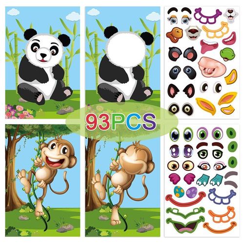 Autocollants De Bricolage Pour Enfants, Jeux De Puzzle, Princesse, Animal, Dinosaure, Assemblage, Puzzle, Reconnaissance De Bébé, Jouets Éducatifs, Zll
