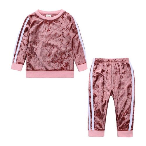 Vêtements En Velours Pour Bébé Fille Et Garçon, 1 Ensemble Veste + Pantalon, Manches Longues, Couleur Unie, Survêtement, Mode Printemps 2022