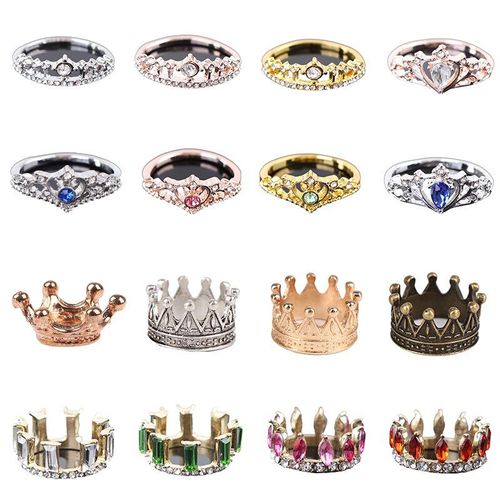 Couronne Miniature Pour Maison De Poupée, 1/2 Pièces, Or, Argent, Bronze, Mini Couronne En Alliage Métallique, À La Mode, Modèle Princesse, Prince, Jouets, Accessoires
