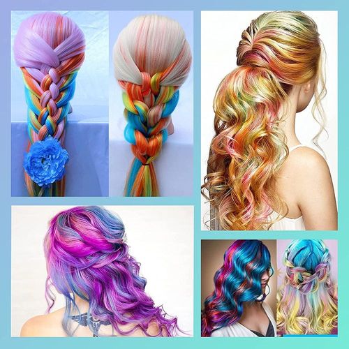 Peigne De Coloration Temporaire Pour Cheveux, Ensemble De 10 Couleurs, Pour Coloration, Cosplay, Lavable, Pour Fête, Maquillage, Bricolage