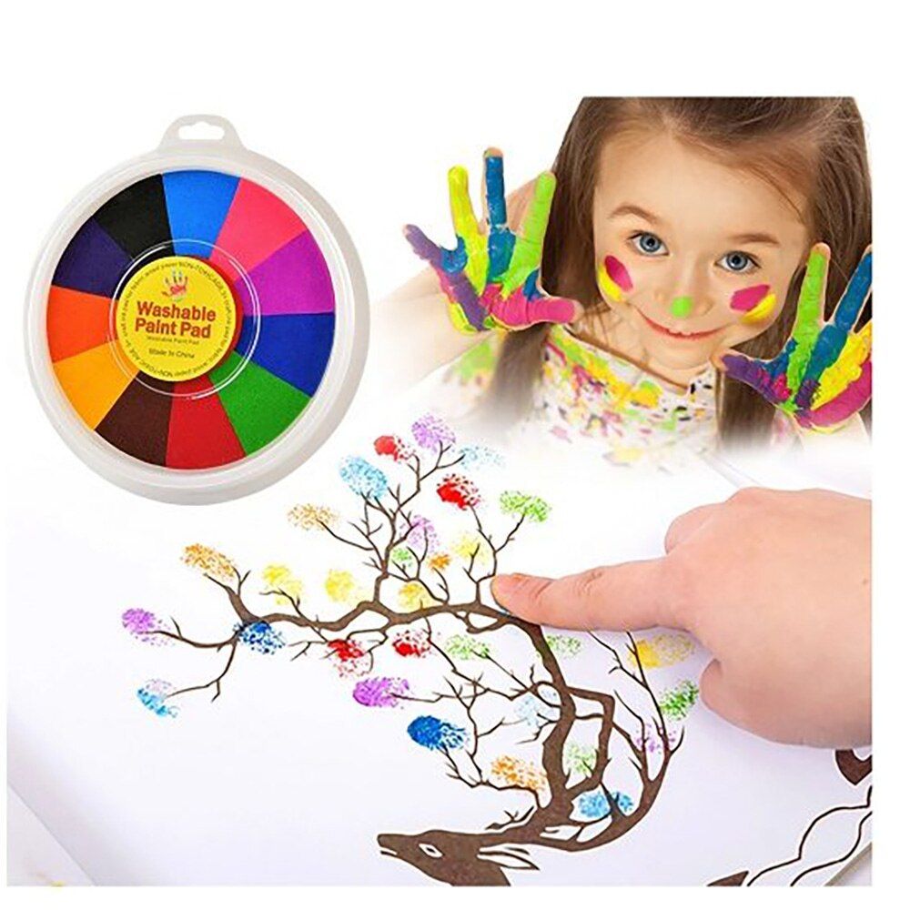 Peinture à doigts pour enfants, livre de coloriage éducatif, jeux pour  enfants, tampon à encre, peinture au doigt, fabrication de cartes  artisanales, jouets Montessori