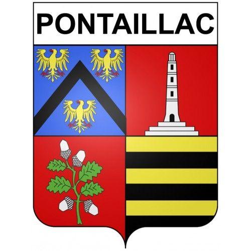 Pontaillac 17 Ville Stickers Blason Autocollant Adhésif - 17 Cm