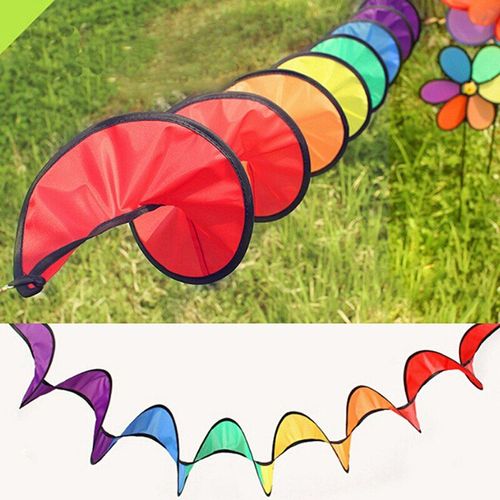 Coloré Tente De Camping Pliable Arc En Ciel Spirale Moulin À Vent Vent Spinner Maison Jardin Décor Ornements Jouets Classiques