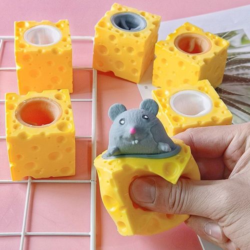 Jouets Anti-Stress Avec Souris Et Fromage Pour Enfants Et Adultes, Anti-Stress, Anti-Stress
