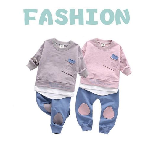 Ensemble De Vêtements En Coton Pour Bébés Garçons Et Filles, Vêtements Pour Enfants En Bas Âge, Costume À Manches Longues Avec Lettres, Sport De Printemps Et D'été