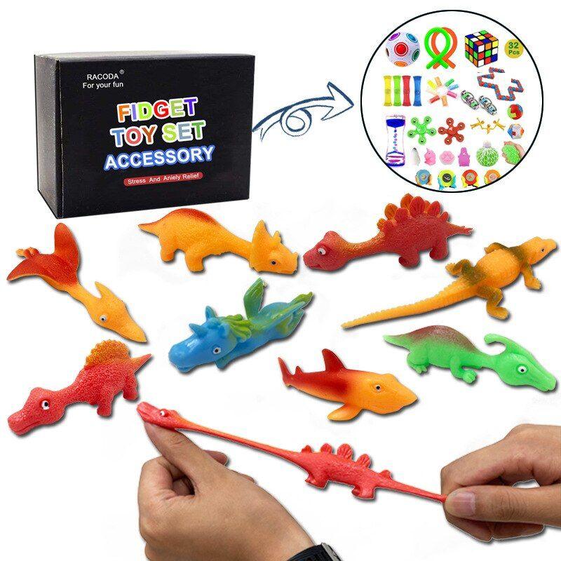 Slingshot de dinosaure Anti-Stress, 10 pièces, jouet enchevêtré
