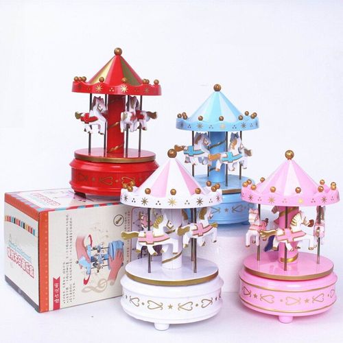 Boîtes À Musique Géométriques Joys-Go, Décoration De Chambre De Bébé, Cadeaux En Plastique Unisexe, Boîte De Carrousel À Cheval De Noël, Décor De Gâteau Zll
