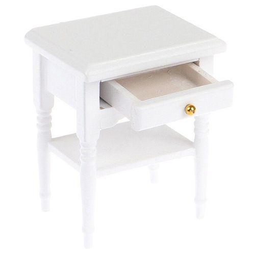Maison De Poupée Miniature En Bois, Meuble De Chevet, Table De Nuit Moderne, Échelle 1:12