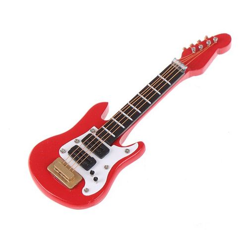 Guitare Électrique Miniature Musicale Pour Enfants, 1:12, Jouet Musical, Décoration De Maison