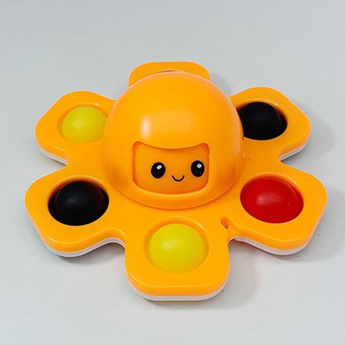 Jouet Interactif Antistress À Faire Tourner Pour Autiste, Jeu En Silicone, En Forme De Pieuvre À Retourner, Style Spinner, Avec Bulle À Enfoncer, Soulage L'angoisse Des Autistes