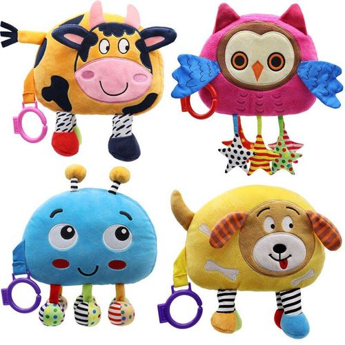 Nouveau Jouet Poupée Animal Style Vache/Hibou/Chien, Nouveau-Né, Apprentissage, Livres Éducatifs En Tissu, Mignon, Bébé, Jouet En Tissu, Cadeaux Pour Enfants