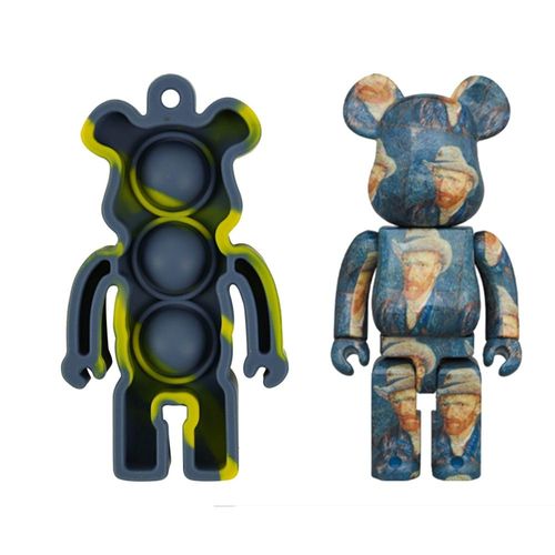 Porte-Clé En Forme D'ours Pour Enfant, Jouet Portable Anti-Stress Et Anti-Compression
