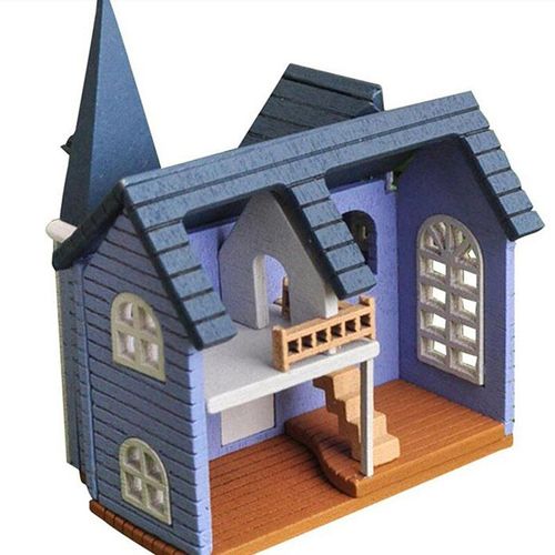 Mini Poupées En Bois Pour Bricolage, Maison De Ville, Conte De Fées, Accessoires Miniatures, Construction Artisanale, Jouets À Assembler, Kits De Meubles Artisanaux